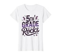 Epic 5TH Grade Rocks DIY-Backset für Musiklehrer am ersten Tag Preisgünstiges Grafik-T-Shirt, Damen, Weiß, S