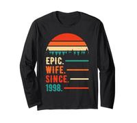 Epic Wife Since 1998 28 Years Women 28th Wedding Anniversary Langarmshirt