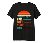 Epic Wife Since 1998 28 Years Women 28th Wedding Anniversary Premium T-Shirt