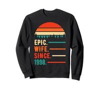Epic Wife Since 1998 28 Years Women 28th Wedding Anniversary Sweatshirt