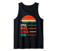 Epic Wife Since 1998 28 Years Women 28th Wedding Anniversary Tank Top