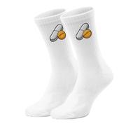 epicsocks HeartBeat Tabletten Socken in 37-41 im Paar Lustige SportSocken in 37-41 mit Tabletten-Motiv für Highlight beim der medizinischen Arbeit
