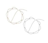 EPIGEIST 2 Stück Boho Tassel Haarband mit Perlenanhänger Stirnband Haarschmuck Damen Hochzeit Festival Strand Gold Silber Quasten Anhänger Modisches Kopfband für Frauen