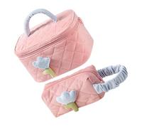 EPIGEIST 2 Stück Teiliges Cord Kosmetiktaschen Damen Reise Make Up Organizer Große Kapazität Tragbare Kulturbeutel für Urlaub Business Outdoor Toilettenartikel Aufbewahrung