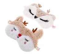 EPIGEIST 2stücke Plüsch Schlafmaske Für Mädchen Und Niedliche -augenmaske Für Erholsamen Schlaf Partys Und Feiertage Vollständige Lichtblockierung Lustiges Design