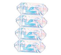 EPIGEIST 4 Stück Teiliges Farbiges PVC Kosmetiktaschen Transparente wasserdichte Aufbewahrungstaschen Tragbare Make up Organizer für Zuhause und Reisen