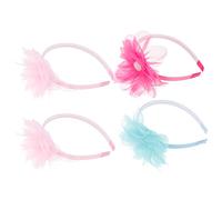 EPIGEIST 4 Stück Teiliges Haarschmuck mit Großen Chiffon Blumen Weiche Bequeme Haarreifen für Festliche Anlässe und Cosplay Niedliche Blumen Haarbänder für Mädchen