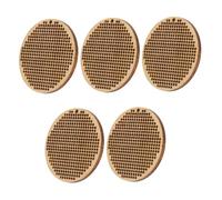 EPIGEIST 5 Stück Teiliges Mini Kreuzstich Holzchip DIY Handgefertigte Runde Holzscheiben für Kreative Kreuzstich Projekte und Geschenkdekorationen