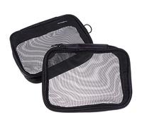 EPIGEIST Kleine Reise Kosmetiktasche Aus Mesh Netzstoff Tragbarer Kulturbeutel Für Damen Multifunktional Für Kosmetik Und Toilettenartikel Für Unterwegs Und Zuhause 2 Stück