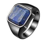 Epinki 22MM Edelstahlringe Herren Gothic, Lapislazuli Breit Ringe für Herren Herren, Edelstahl Trauringe Mann, Schwarz, Gr.67 (21.3)