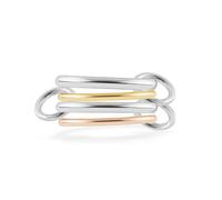 Epinki 2mm Damen Ring Vintage Edelstahl, 4 Ringe Stapelring Set Ehering Frau Gold Rose Silber Gold, Ring Verlobungsring Wasserfeste, Gr.57 (18.1)