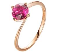 Epinki Echt Gold Schmuck Eheringe 14K Rose Gold Au585, Klassiker Pärchen Ringe mit Labor Erstellt Rubin Rot, Partnerringe 585 Gold, Gr.63 (20.1)