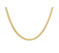 Epinki Echt Schmuck Damen Kette Anhänger 14K Au585 Gold, 2.5mm Schlangenkette Anhänger Halskette Frauen, Damenkette Gelbgold 585, 42CM