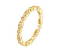 Epinki Echtes 14K Gold 585 Verlobungsring, Zierlich Klassiker Partnerringe mit Moissanit, Hochzeitsband Gelbgold Au585, Gr.61 (19.4)