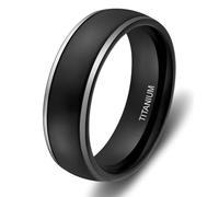 Epinki Ehe Ring Herren Titanstahl 8mm, Matte Ehering Mann Schwarz, Ehering Vintage für sie und ihn, Gr.63 (20.1)