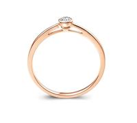 Epinki Partnerringe Rose Gold 14K, Klassiker Trauringe Labor Erstellt Diamant (Rundschliff, Weiß), Ring Au585 Rosegold Echt Gold Schmuck, Gr.51 (16.2)