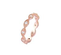 Epinki Partnerringe Rose Gold 18 Karat, Unendlichkeit Eheringe mit Diamant, Ring 18K Rosegold Echt Goldschmuck, Gr.57 (18.1)