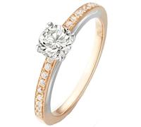 Epinki Rosegold 18K Partnerringe Labor Erstellt Diamant, Klassiker Eheringe Weiß, Freundschaftsringe Au750 Rose Gold Echt, Gr.54 (17.2)