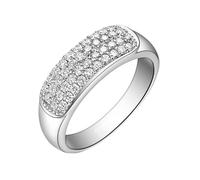 Epinki Trauringe Weißgold 18K, Klassiker Partnerringe Labor Erstellt Diamant (Rundschliff, Weiß), Ring Au750 Gold Echt Goldschmuck, Gr.51 (16.2)