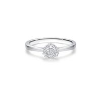 Epinki Weißgold 18 Karat Trauringe, Zierlich Pärchen Ringe mit Labor Erstellt Diamant Marquiseschliff, Bandringe Au750 Gold Echter Schmuck, Gr.60 (19.1)