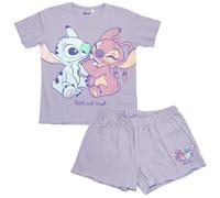 eplusm Lilo And Stitch Damen-Schlafanzug Kurz (Violett, L)