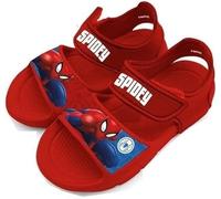 eplusm Marvel Spiderman Jungen Sandalen Kinder Hausschuhe Gartenschuhe Klettverschluss Sommerschuhe Strand Schwimmbad Gr.22-32 (rot, EU Schuhgrößensystem, Kleinkind, Numerisch (von/bis), M, 22, 23)