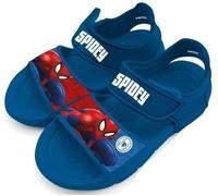 eplusm Marvel Spiderman Jungen Sandalen Kinder Hausschuhe Gartenschuhe Klettverschluss Sommerschuhe Strand Schwimmbad Gr.22-32 (blau, EU Schuhgrößensystem, Kleinkind, Numerisch (von/bis), M, 22, 23)