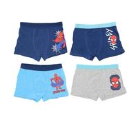 eplusm Paw Patrol Spiderman Jungen 4er Pack Boxershorts Unterhosen mit unterschiedlichen Motiven Underwears Kinder Unterhose 98-140 cm (DE/NL/SE/PL, Numerisch, 134, 140, Regular, Rot)