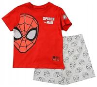 eplusm Spider-Man Kinder Sommer Schlafanzug, Kurzarm Pyjama Set aus 100% Baumwolle Jungen pjs Sommer Kinder nachtwäsche T-Shirt und Shorts Hose kurz (DE/NL/SE/PL, Numerisch, 110, Regular, Rot)