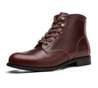 Epochsaga Soft Toe Herren Klassische Mode Winterstiefel Rindsleder/Wollfutter Wasserdichtes Leder (Braunes Leder-Innenfutter, Erwachsene, Herren, 42, Numerisch, EU Schuhgrößensystem, M)