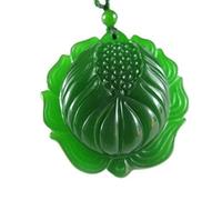 EQQHJL Jade-Schnitzanhänger, Jadeit-Jade-Anhänger, Grüne Jade-Anhänger-Halskette for Damen, geschnitzt, kleines Schneeamulett, Herren- und Damenmode-Steinschmuck