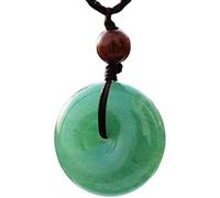 EQQHJL Jade-Schnitzanhänger, Jadeit-Jade-Anhänger, Jade-Schmuck-Charm-Anhänger in Rosenblütenform mit handgeflochtener Seil-Halskette