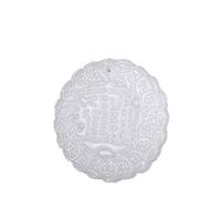 EQQHJL Jade-Schnitzanhänger, Jadeit-Jade-Anhänger, Natürlicher Hotan-weißer Jade-Glücksanhänger, Geld-Jade-Anhänger, weißer Jade-Jade-Anhänger