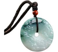 EQQHJL Jade-Schnitzanhänger, Jadeit-Jade-Anhänger, Natürlicher Jade-Schnallenanhänger, Damen-Halskettenanhänger, Pulloverkette, Edelstein, Chalcedon