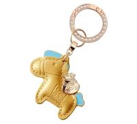 Equine Key Ring - Horse Figure Key Holder for Personal Accessories | Metal Casting with Polished Finish Pocket Organizer Clip Keepsake for Daily Carry Compact Carry Friendly Size 1.89x2.28 in