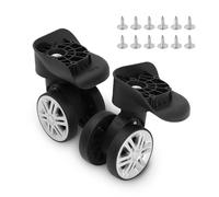 equlup Gepäckrollen, 1 Paar drehbare, stummgeschaltete zweireihigeRäder, SpinnerRollen-Ersatz mit 12 Schrauben für Reisegepäck, Koffer, Trolley, Kofferraum