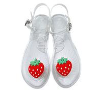 EQWIGKEIT Damen Sandalen, Sandalen Damen Kunststoff Bequem Jelly Klassische Sandaletten Casual Sommerschuhe Sommer Shoes Transparente Strandsandalen Weich Flache Gummistiefel Strandschuhe