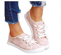 EQWIGKEIT Damen Trachten Sneaker Elegante Walkingschuhe Leichte Flache Freizeitschuhe Bestickte Turnschuhe Atmungsaktive Sommerschuhe Bequeme Hochzeitsschuhe Lässige BrautschuheGr. 37-42EU