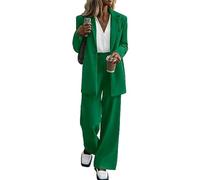 EQWIGKEIT Hosenanzüge für Damen Elegante，Hosenanzug Damen Festlich Hochzeit Anzug Modern Elegant 2 Teilig Sportlich Set Blazer Hose Frauen Büro Anzüge Outfit Women's Trouser Suits