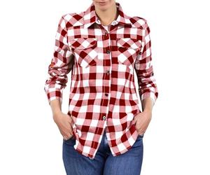 EQWIGKEIT Trachtenbluse Damen blau Weiss, Trachtenbluse Damen Kariert Bluse Große Größen Hemdbluse Rot/Weiss Karohemd Langarm Elegante Trachten Oberteile Casual V-Ausschnitt Oktoberfest Outfit