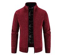 EQWIGKEIT Trachtenjanker Für Herren Trachten Cardigan Leichte Übergangsjacke Business Sweatjacke Strickjacke Freizeit Trachtenstrickjacke Modern Mit Reissverschluss Trachtenjacke
