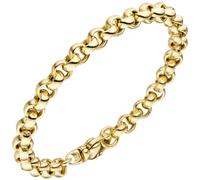 Erbsarmband 585 Gold Gelbgold 19 cm Armband Goldarmband Karabiner