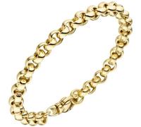 Erbsarmband 585 Gold Gelbgold 19 cm Armband Goldarmband Karabiner
