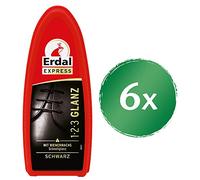 Erdal 1-2-3 Glanz-Schwamm, mit Bienenwachs zur Schuhpolitur für sofortigen Glanz, schwarz, 1 Stück
