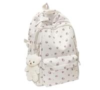 Erdbeer -Rucksack - Strawberry Bookbag | Ästhetische Rucksäcke | Süße Daily Pack | Großer Rucksack | Aufbewahrungstasche für Grundschule Middle College Student Student Girls Frauen Reisen Geburtstag