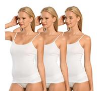 Erdem Tanktop aus Baumwolle, Damenoberteile, Damenoberteile, Sommerkleidung für Frauen, Trägertop, ärmellos, Übergrößenoberteile, Basic-Oberteile, Baumwolle, Sommeroberteile, Basic Fitted, 3er-Pack, W