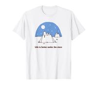Erdnüsse - Snoopy Woodstock Camping unter Sternen T-Shirt