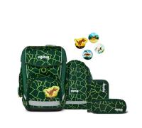 ERGOBAG 01212-900Y0-10 Cubo 5-teiliges Schulrucksack-Set BärRex, grün