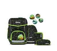 ERGOBAG 01212-90357-10 Cubo 5-teiliges Schulrucksack-Set CyBär Race, schwarz