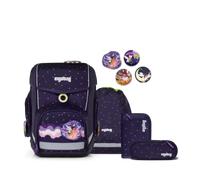 ERGOBAG 01212-90358-10 Cubo 5-teiliges Schulrucksack-Set Neo SternguckBär, lila